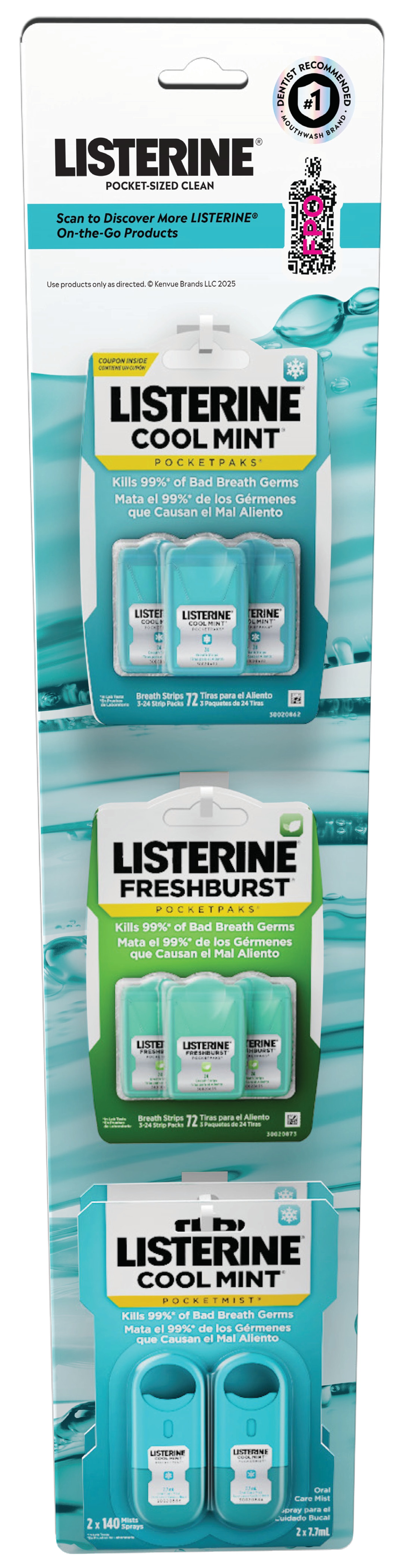 Listerine Clip Strips: retail merchandising mockup